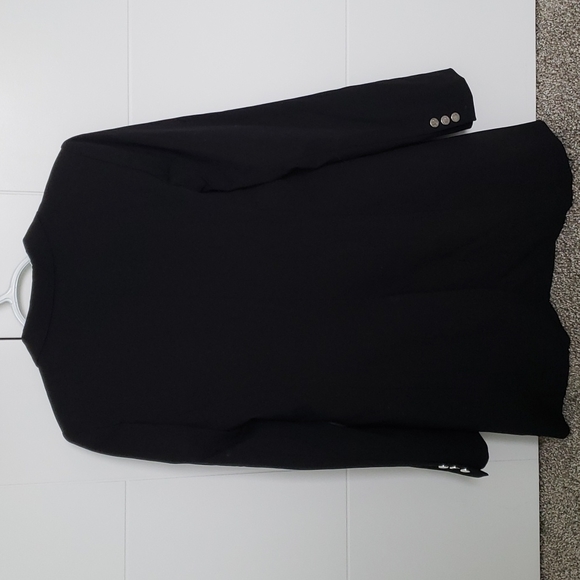 Calvin Klein Long Black Suit Jacket Size 8 - Picture 2 of 2
